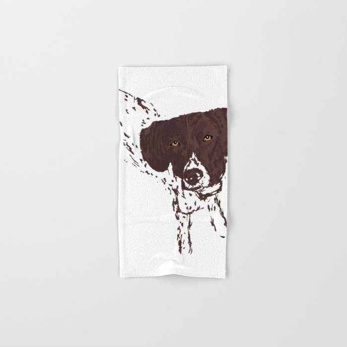 German Shorthaired Pointer Hand Bath Towel By Suiteliketee