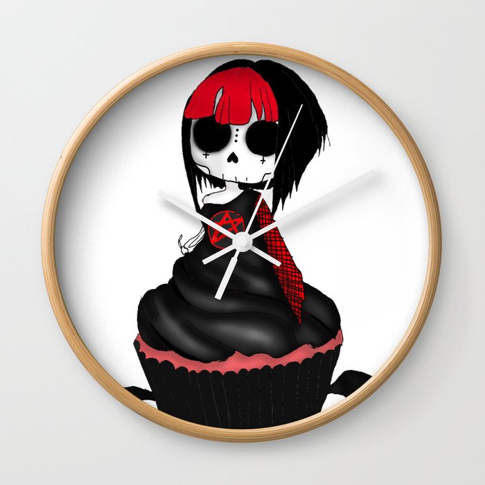 Morbid cupcakes- Goth Wall Clock
