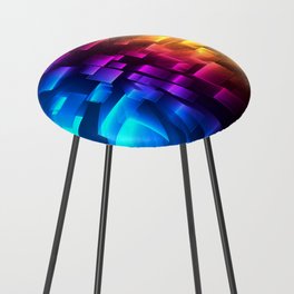 colorful-3d-squares-background Counter Stool