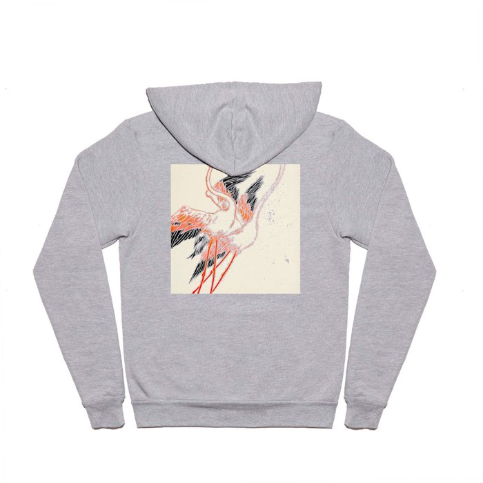 Cocorico cover 1900 Two Pink Flamingos Hoody