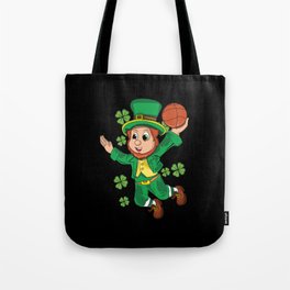 Leprechaun Basketball Shamrock St Patricks Day Tote Bag