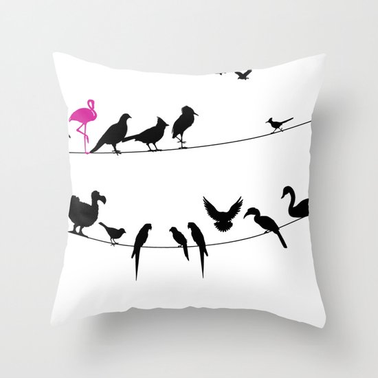 Best Bird Buddies Throw Pillow