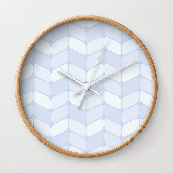 Vintage Diagonal Rectangles Silver Wall Clock