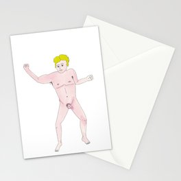 Naked men dancing Stationery Cards