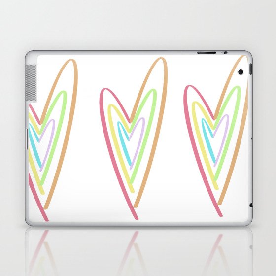 Colorful Heart Laptop & iPad Skin