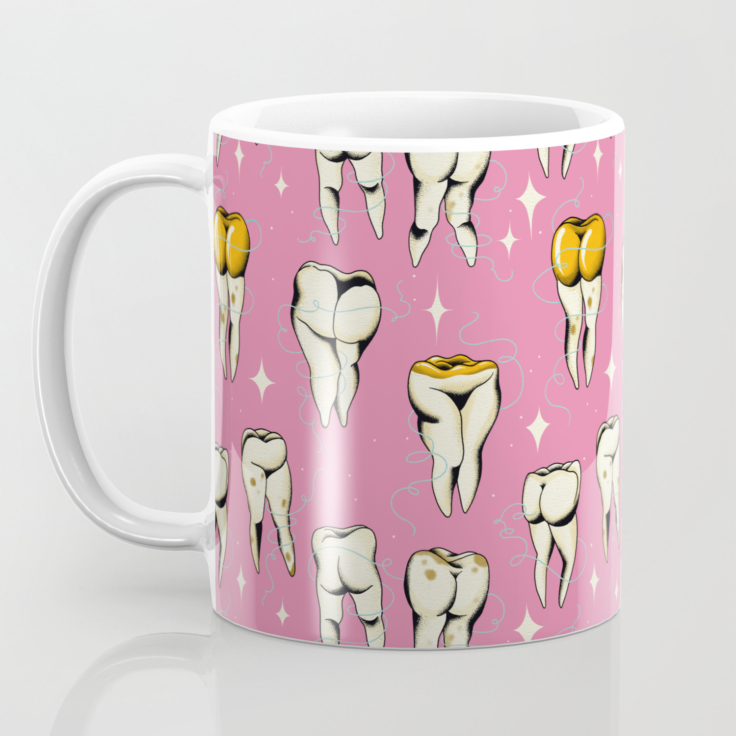 Sweet tooth, sexy teeth tattoo flash Coffee Mug by CeciTattoos | Society6