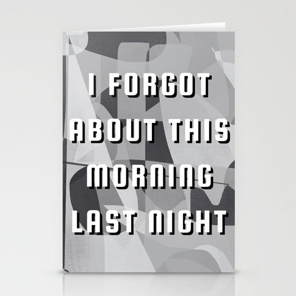 Morning and night fun typography Stationery Cards