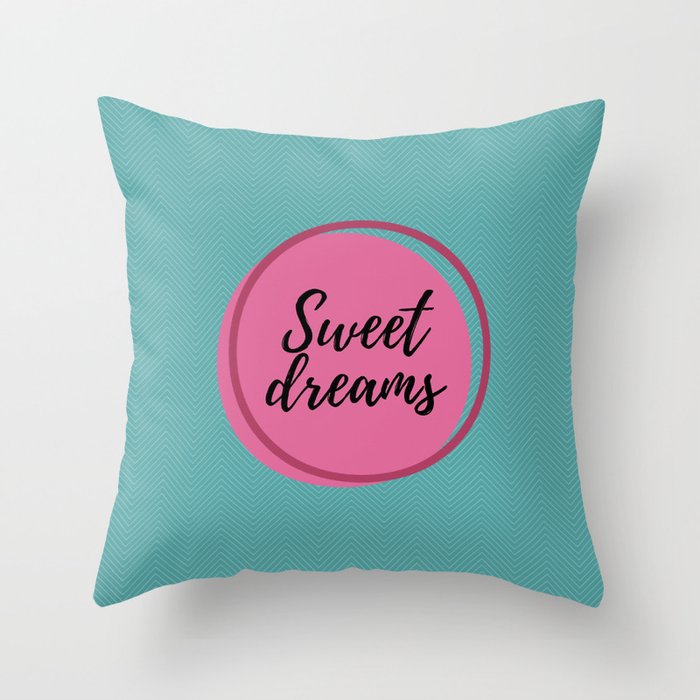 Sweet dreams throw pillow 2025