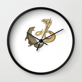 This mongoose vs cobra design is the perfect gift for martial artists who loves Taekwondo or Kung Fu Wall Clock