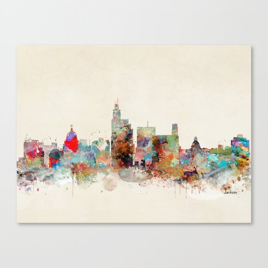 jackson mississippi skyline Canvas Print