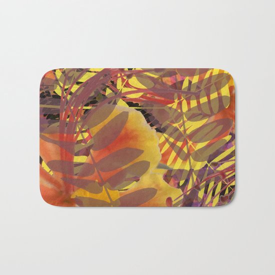 Autumn Tropical Vibe Bath Mat