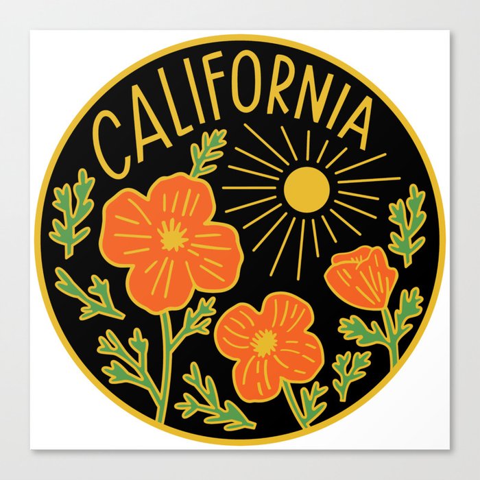 California Poppy Sun Canvas Print