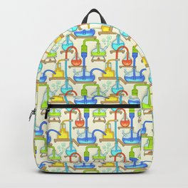 Glowing chemistry set Backpack | Pattern, Laboratory, Green, Digital, Tubes, Texture, Liquid, Multicolored, Glass, Glow 