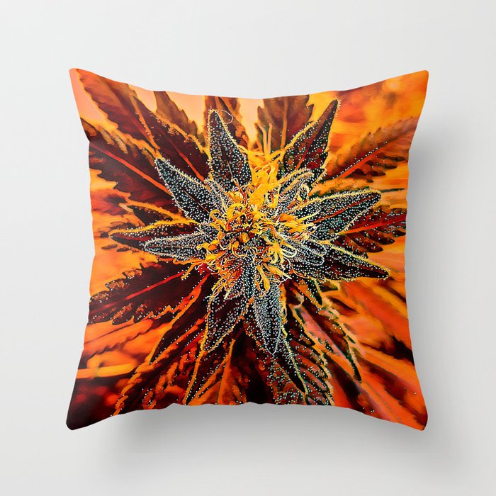 Morning Stars (of cannabis) Throw Pillow