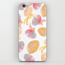Modern Pink Lilac Lavender Yellow Watercolor Easter Eggs iPhone Skin
