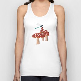 Toadstools and Dragonfly! Unisex Tank Top