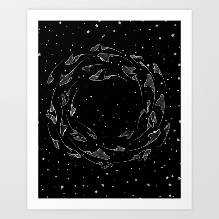 Stingrays and Stars Art Print