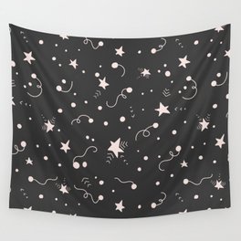 Festive confetti and stars party pattern Wall Tapestry