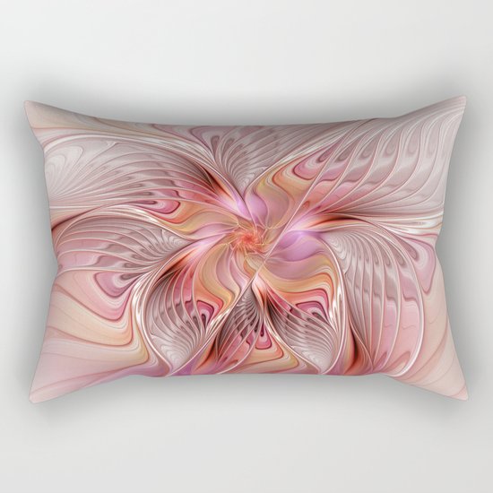 Abstract Butterfly, Fantasy Fractal Rectangular Pillow