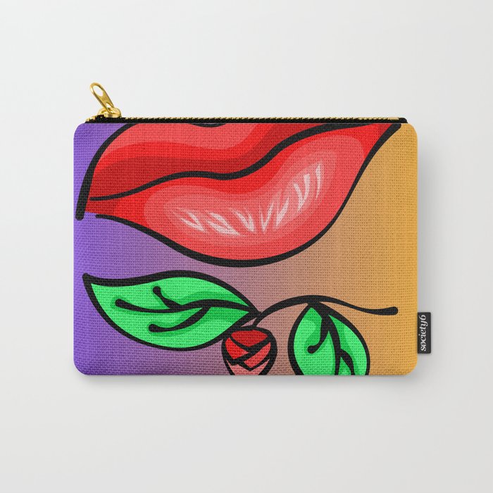 Love Lips Illustration Carry-All Pouch