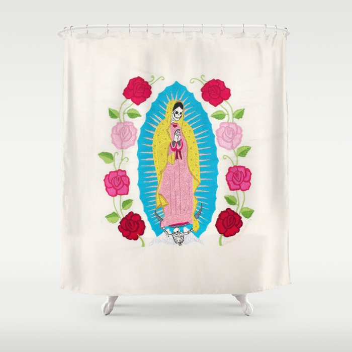 97 Embroidered Shower Curtain