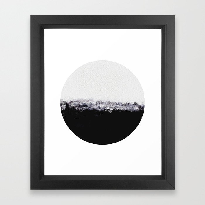 C16 Gerahmter Kunstdruck | Abstrakt, Black-white, Gemälde