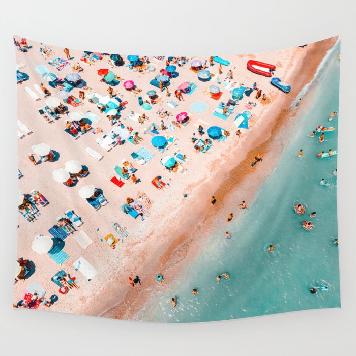 Beach Print, Aerial Beach, Aerial Beach Photography, Ocean Waves, Waves Print, Sea Print, Modern Home Decor, Art Print Wall Tapestry
