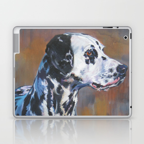 The Dalmatian Dog Art Portrait From An Original Painting By L A Shepard Laptop Ipad Skin By Thedoglover Society6