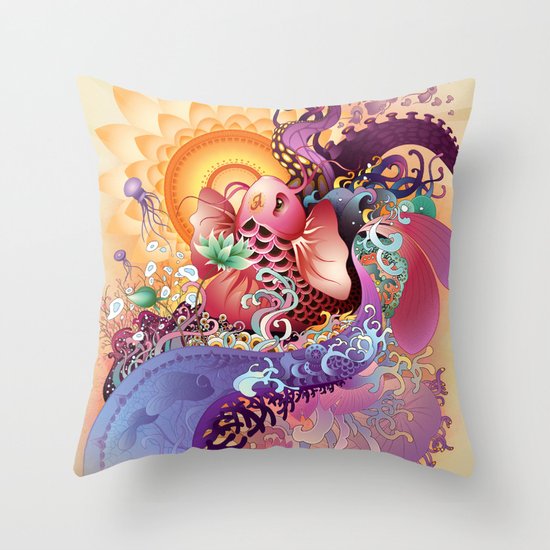 Koi Throw Pillow