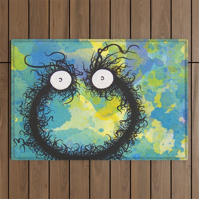 the creatures from the drain painting 30 Outdoor Rug