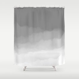 Gray Watercolor Ombre (gray/white) Shower Curtain