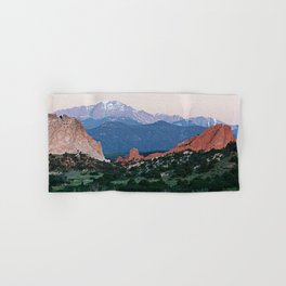 Sunrise at Garden of the Gods and Pikes Peak Hand & Bath Towel