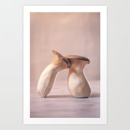 Lean on me - King Oyster Mushrooms l Food Photography Art Art Print