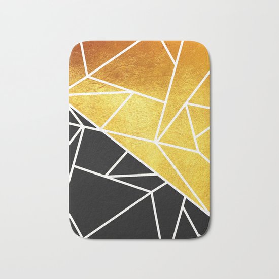 Coal and Gold Bath Mat