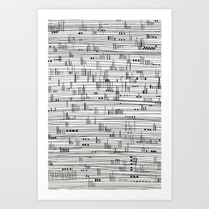 Harbour 2 Minimalist Decorative Line Drawing Art Print By