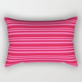 [ Thumbnail: Crimson and Hot Pink Colored Lines/Stripes Pattern Rectangular Pillow ]