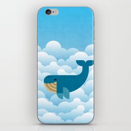 whale & clouds iPhone Skin