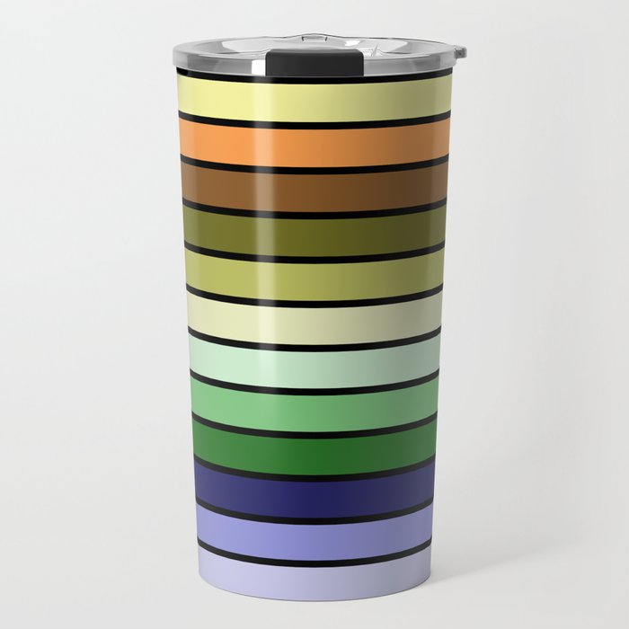 MULTICOLORED STRIPES (abstract pattern) Travel Mug