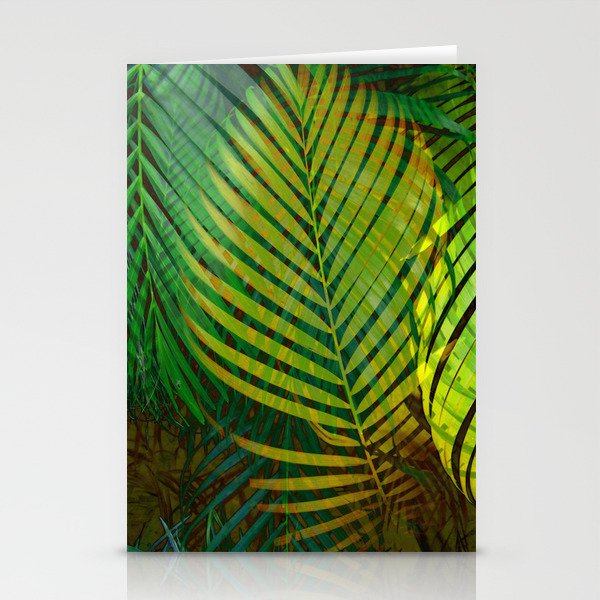 TROPICAL GREENERY LEAVES no9 Stationery Cards