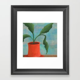 Terracotta Houseplant Framed Art Print
