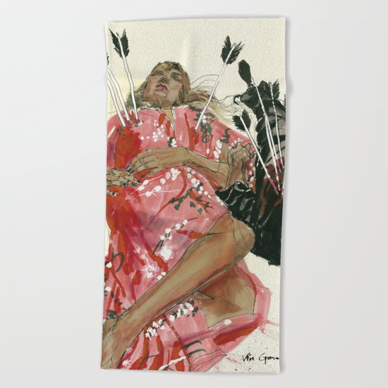 Día de Muertos Beach Towel