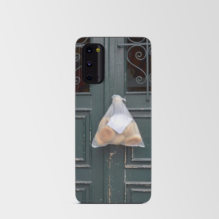Good neighbors | Bakery delivery order hanging on the front door | Porto, Portugal Android Card Case