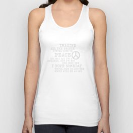 Peace massage for war times. Music gift. Unisex Tank Top