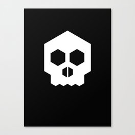 hex geometric halloween skull Canvas Print