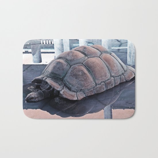Tortoise Fair in the Pond's Mirror Glare Bath Mat