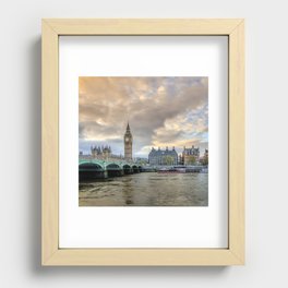 Great Britain Photography - Westminster Bridge In The Evening Recessed Framed Print
