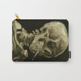 Vincent van Gogh - Skull of a Skeleton with Burning Cigarette Carry-All Pouch | Funny, Halloween, Surrealism, Skull, Satire, Vincent, Cigarette, Expressionism, Badass, Skeleton 