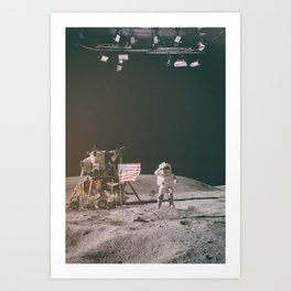 Moon Landing - Stanley Kubrick outtakes Art Print
