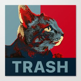Trash Cat Canvas Print