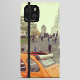 Unfocused Paris Nº 10 | Old car and Sacre Coeur basilica | Out of focus photography iPhone Wallet Case